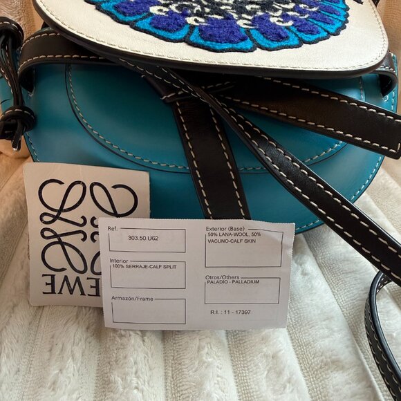 Loewe Mini Gate Floral Leather Saddle Bag - Picture 9 of 10